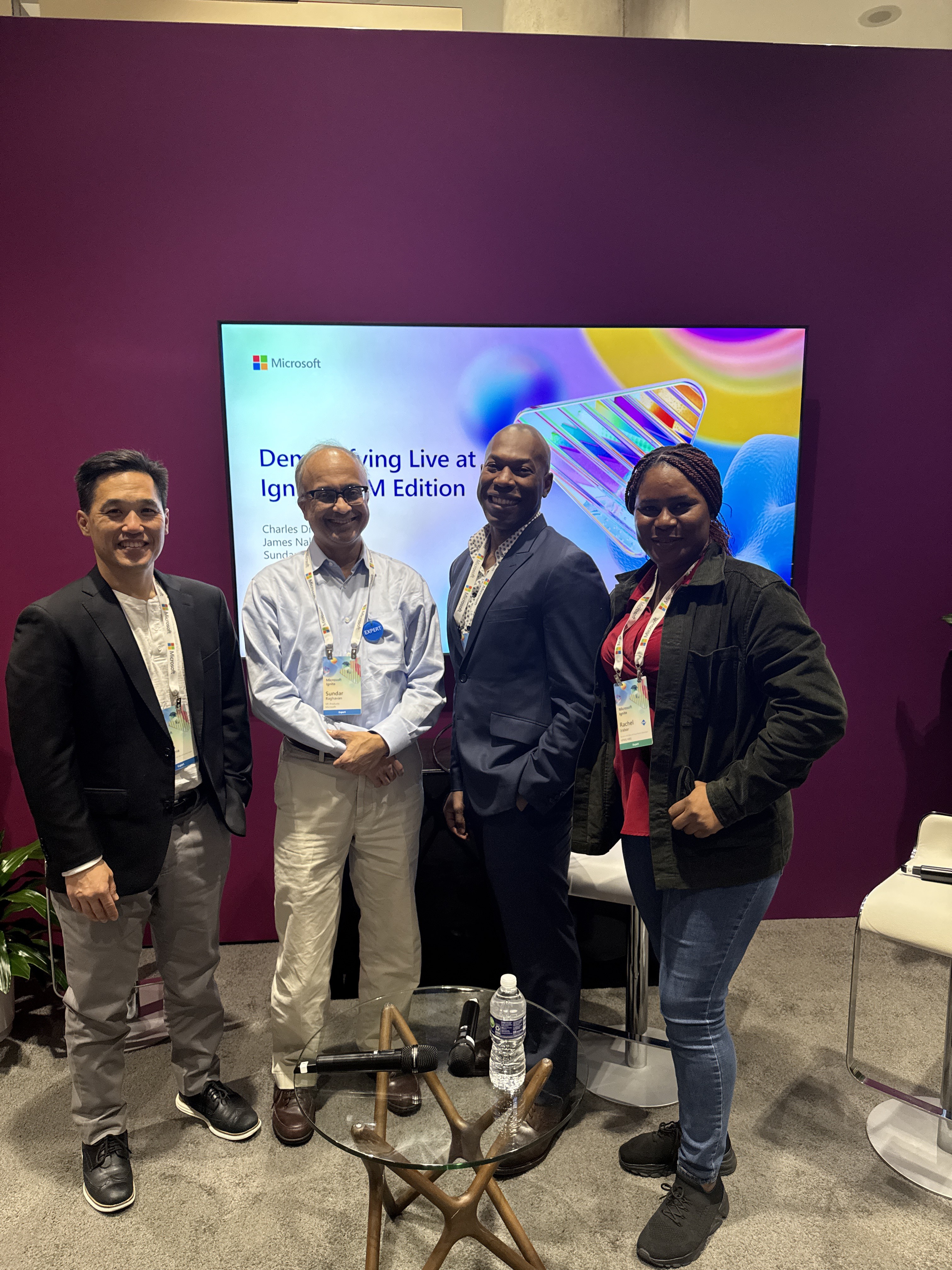 Rachel participating in a panel session at Microsoft Ignite